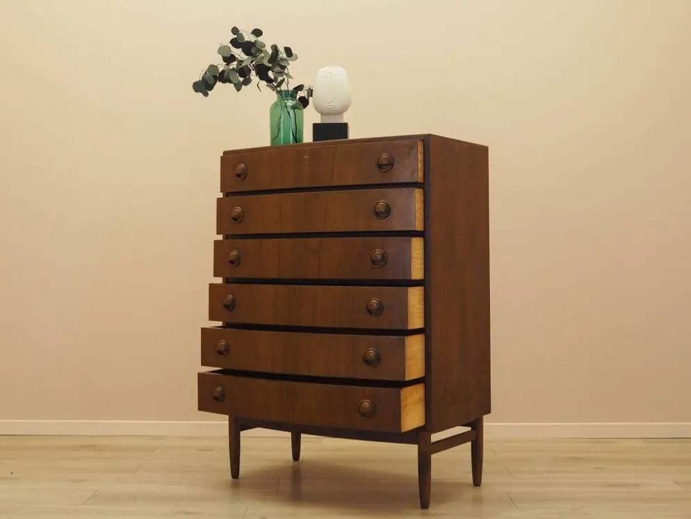 Commode en noyer, design danois, années 1960, designer : Kai Kristiansen