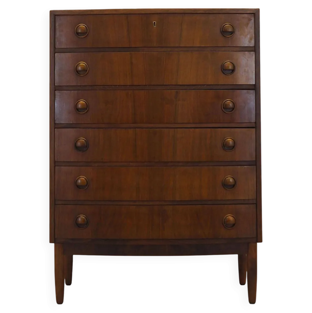 Commode en noyer, design danois, années 1960, designer : Kai Kristiansen