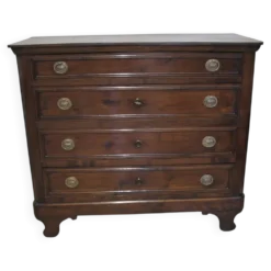 Commode en noyer massif Charles X