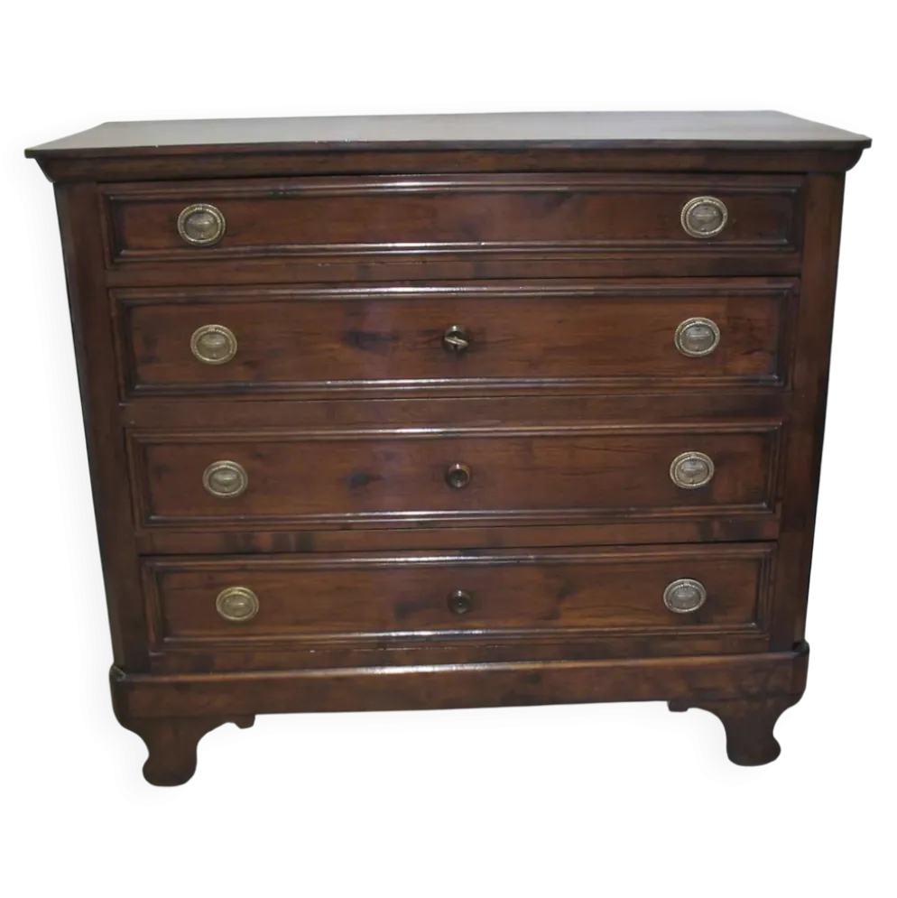 Commode en noyer massif Charles X
