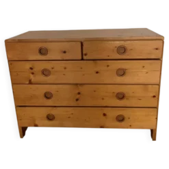 Commode en pin, Charlotte Perriand pour Les Arcs