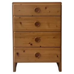 Commode en pin massif attribué à Charlotte Perriand, Les Arcs 1970