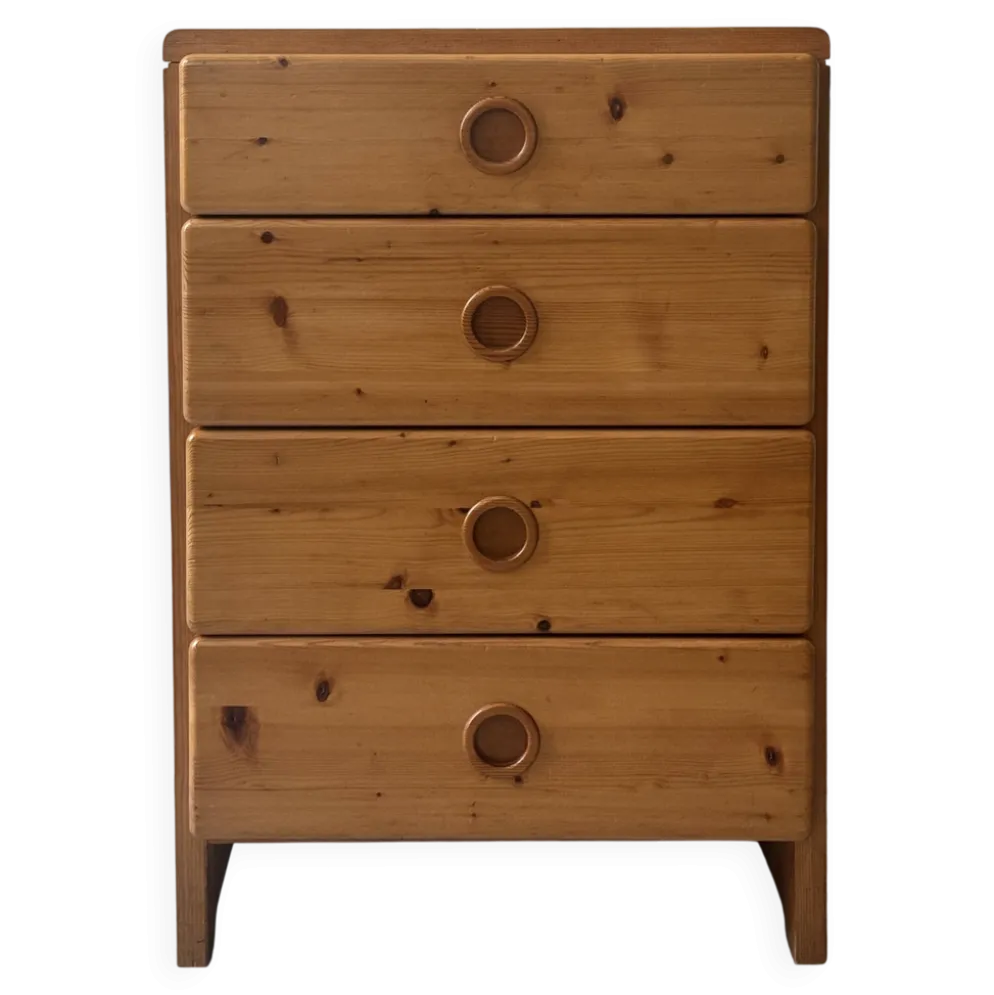 Commode en pin massif attribué à Charlotte Perriand, Les Arcs 1970