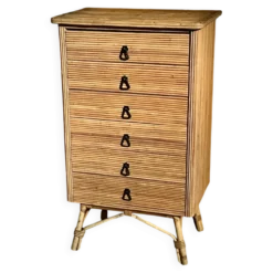 Commode en rotin, années 60