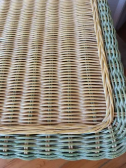 Commode en rotin et osier, années 70-80