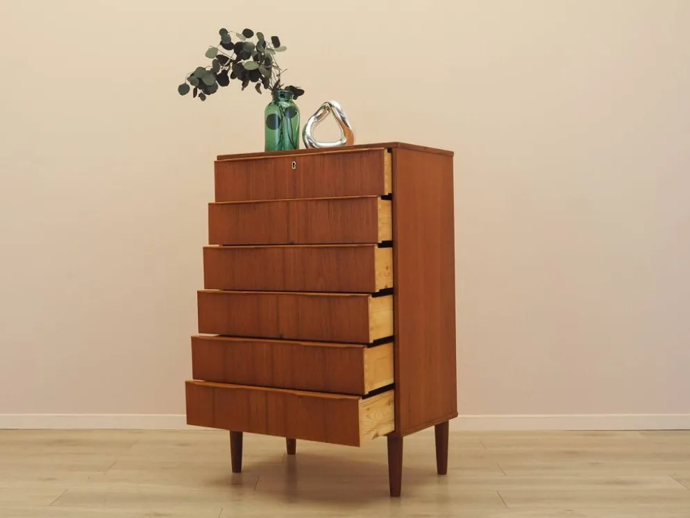Commode en teck, design danois, années 1970, fabriquée au Danemark