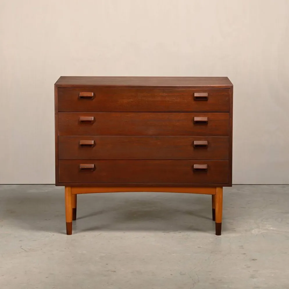 Commode en teck et hêtre de Børge Mogensen, Søborg Møbler