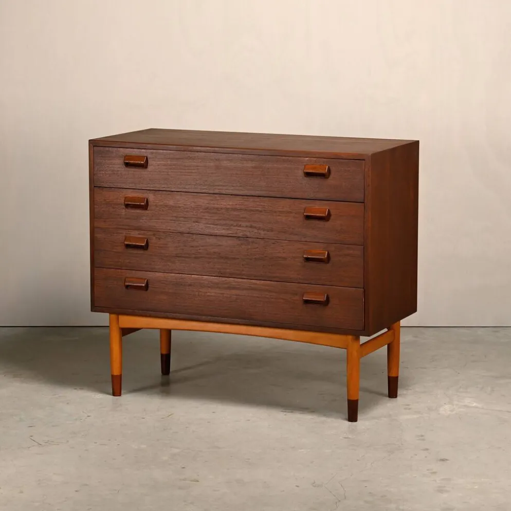 Commode en teck et hêtre de Børge Mogensen, Søborg Møbler