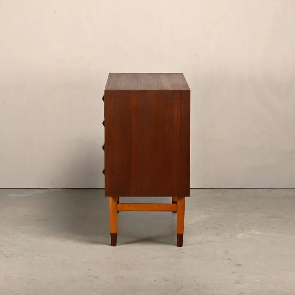 Commode en teck et hêtre de Børge Mogensen, Søborg Møbler