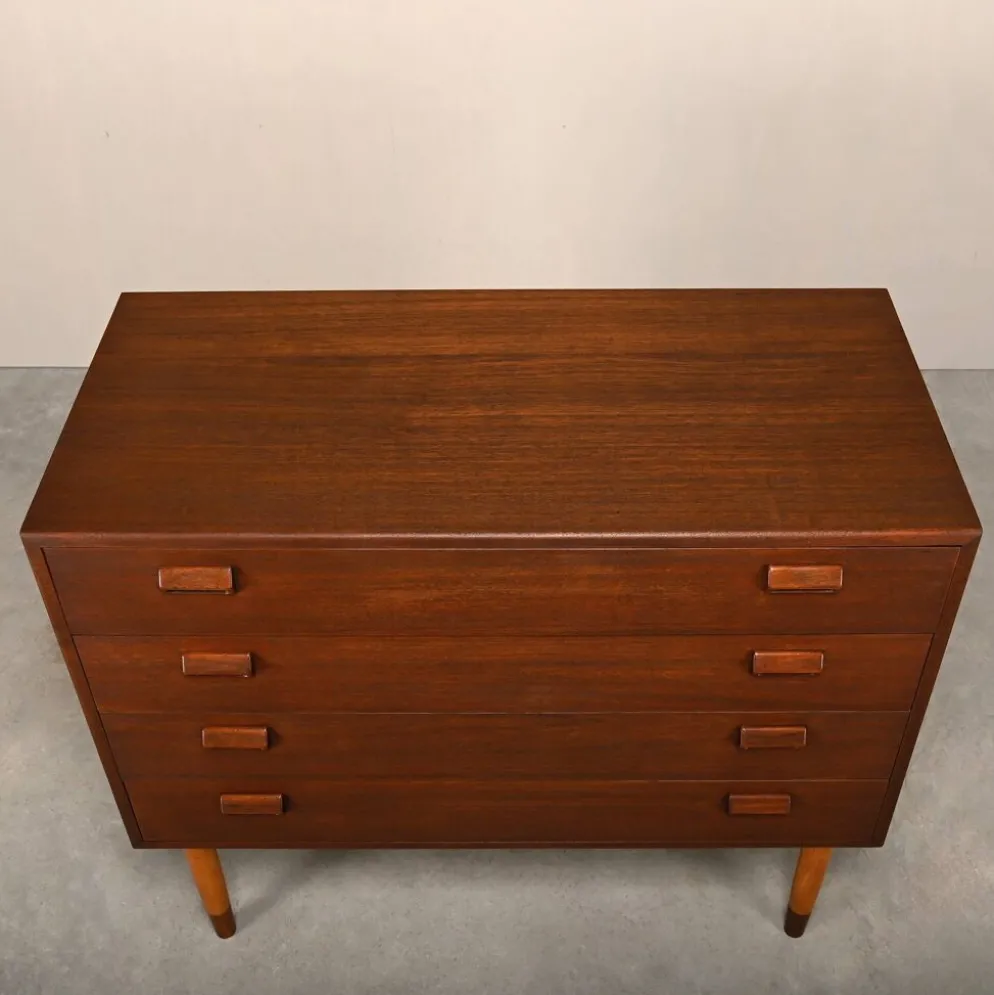 Commode en teck et hêtre de Børge Mogensen, Søborg Møbler