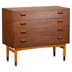 Commode en teck et hêtre de Børge Mogensen, Søborg Møbler