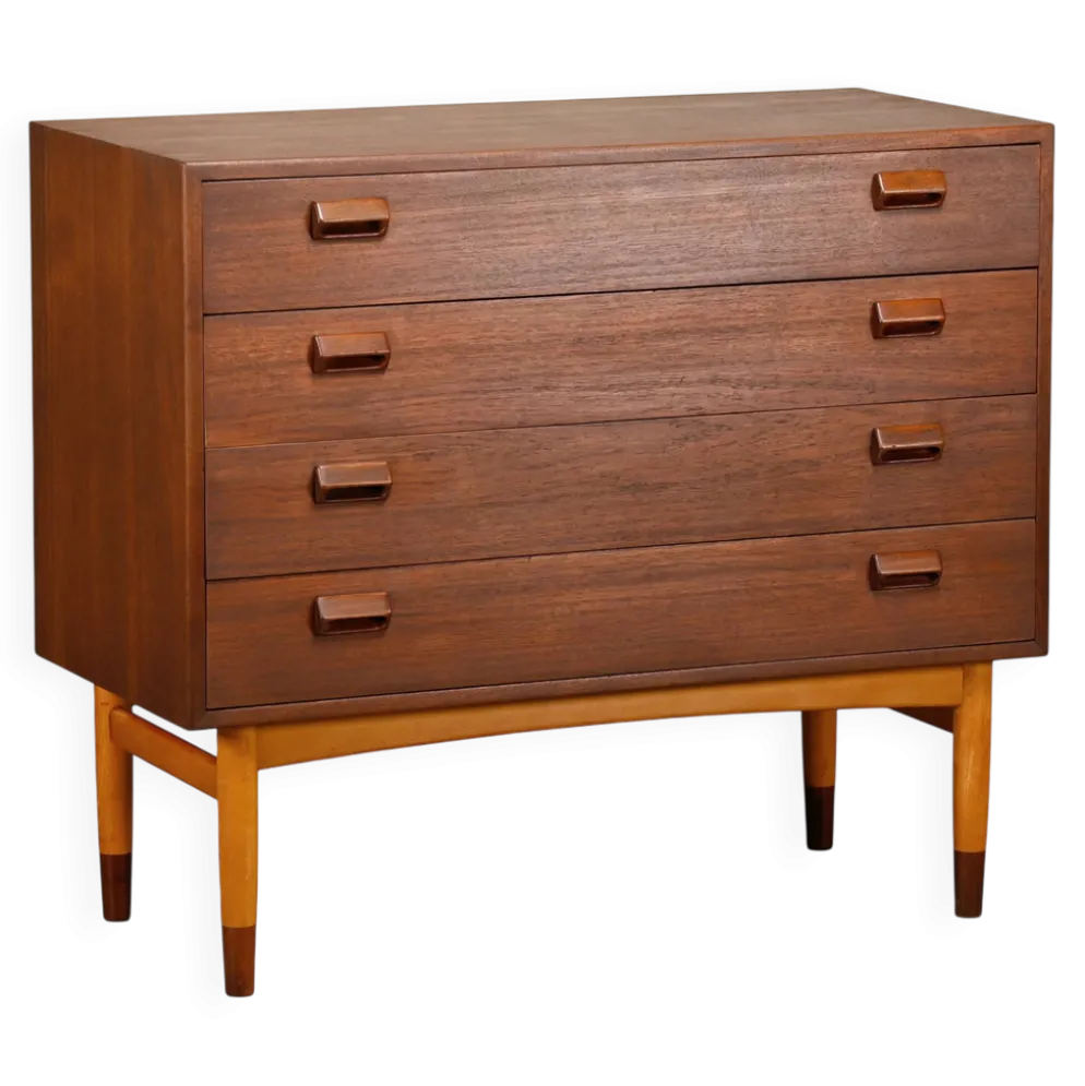 Commode en teck et hêtre de Børge Mogensen, Søborg Møbler