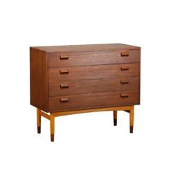 Commode en teck et hêtre de Børge Mogensen, Søborg Møbler