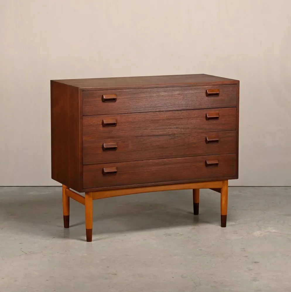 Commode en teck et hêtre de Børge Mogensen, Søborg Møbler