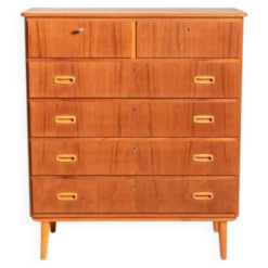 Commode en teck scandinave, années 1960