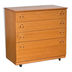 Commode en teck Schreiber, années 1970