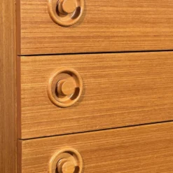 Commode en teck Schreiber, années 1970