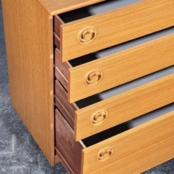 Commode en teck Schreiber, années 1970