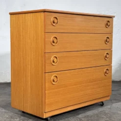 Commode en teck Schreiber, années 1970