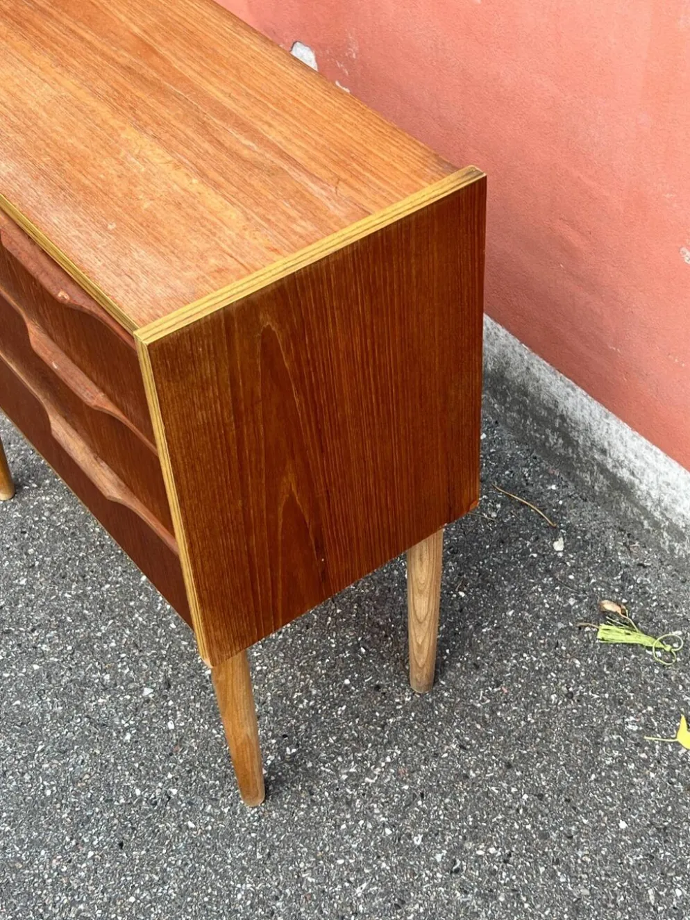 Commode en teck vintage danois / table de nuit, moderne du milieu du siècle, 1960