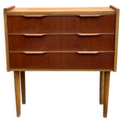 Commode en teck vintage danois / table de nuit, moderne du milieu du siècle, 1960