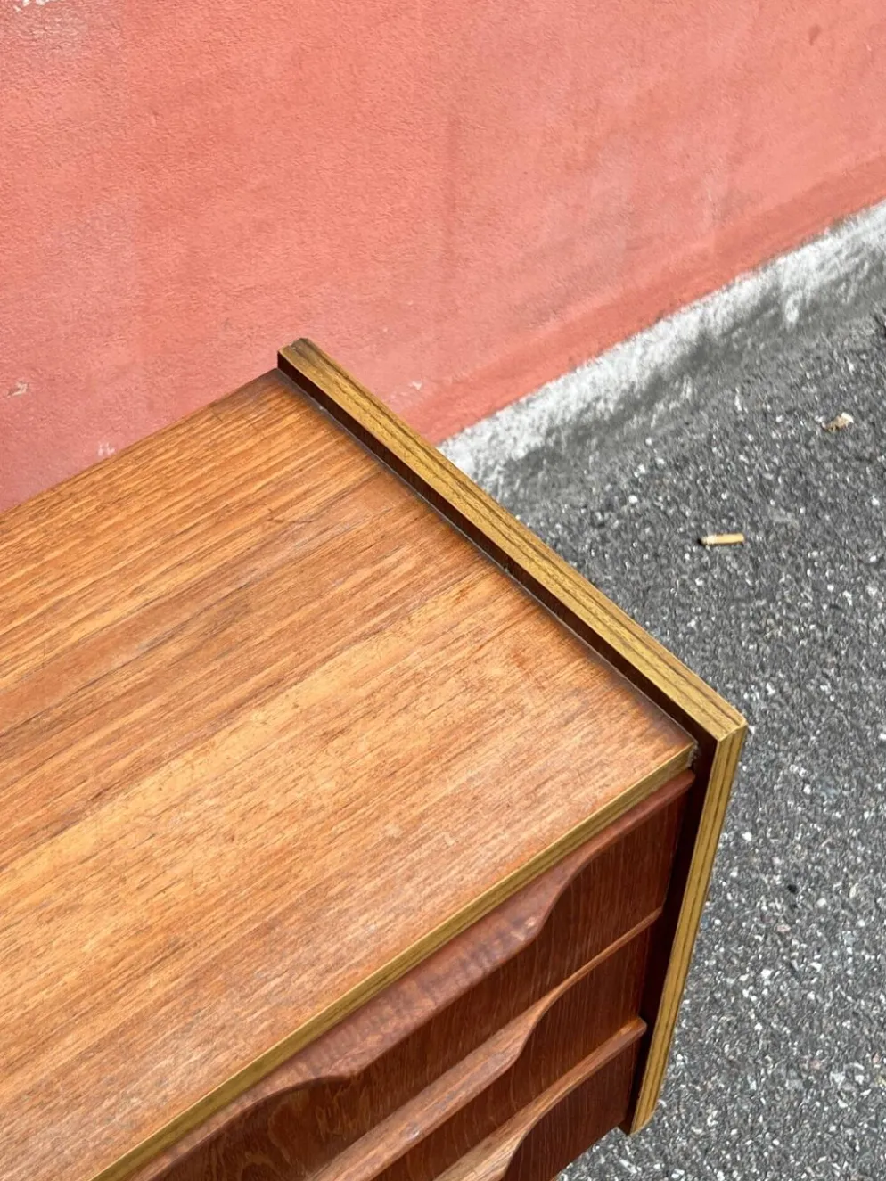 Commode en teck vintage danois / table de nuit, moderne du milieu du siècle, 1960