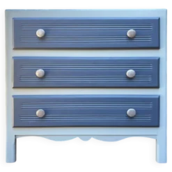 Commode, esprit bord de mer, chic et joyeux, vintage, années 50 / 60