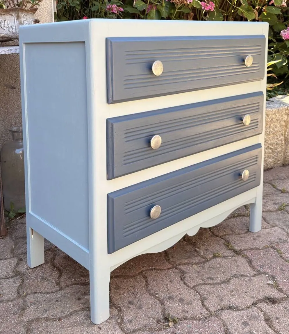 Commode, esprit bord de mer, chic et joyeux, vintage, années 50 / 60