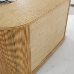 Commode « feuilles » en rotin