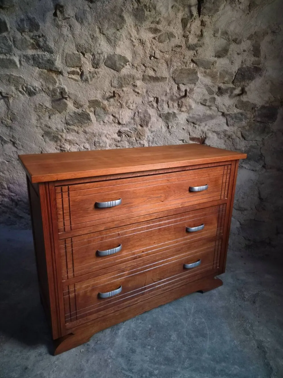 Commode française Art déco en chêne – années 1920/1930