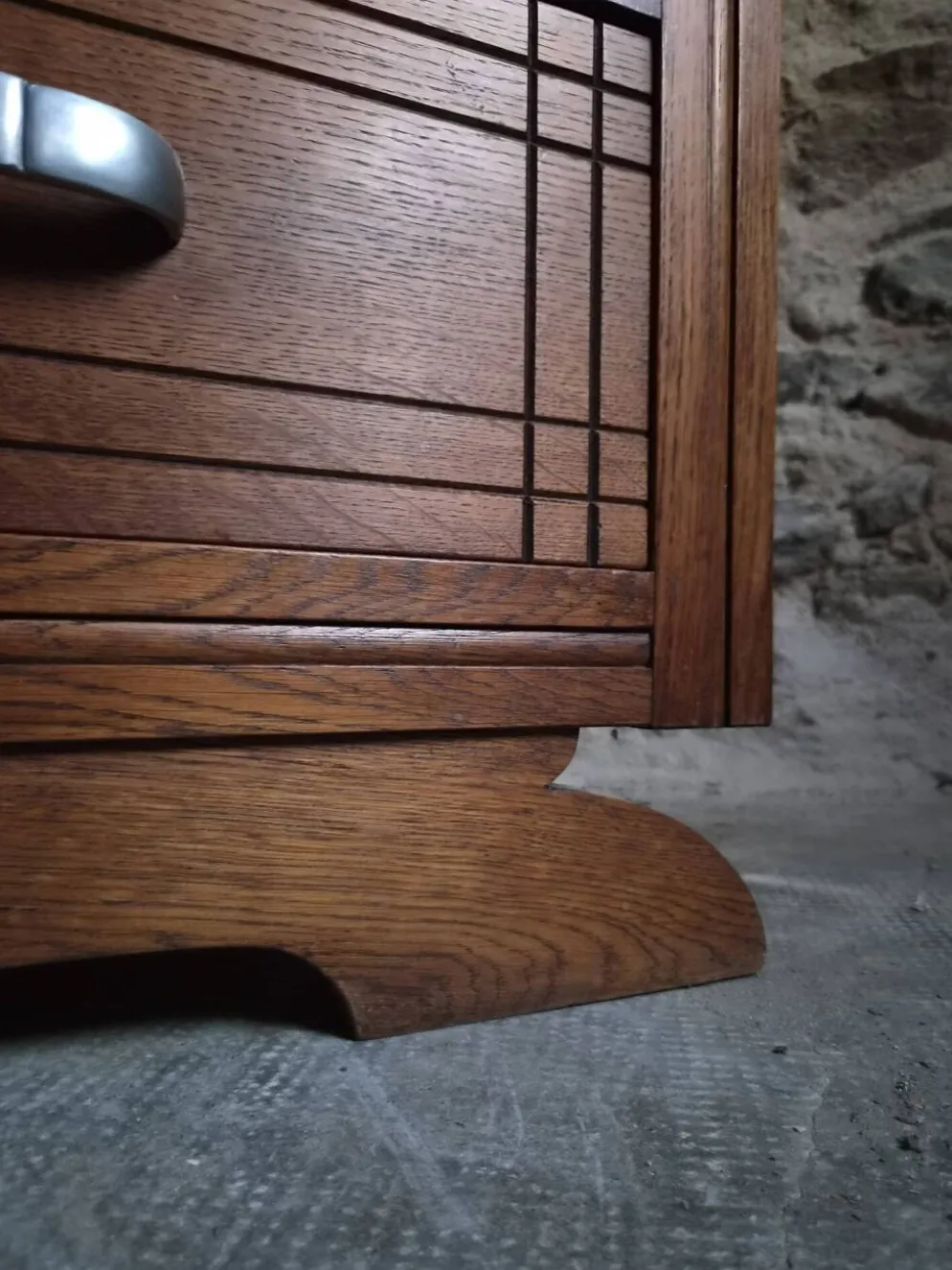 Commode française Art déco en chêne – années 1920/1930