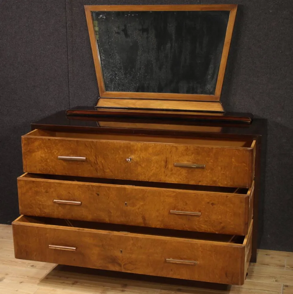 Commode italienne avec miroir des années 1960