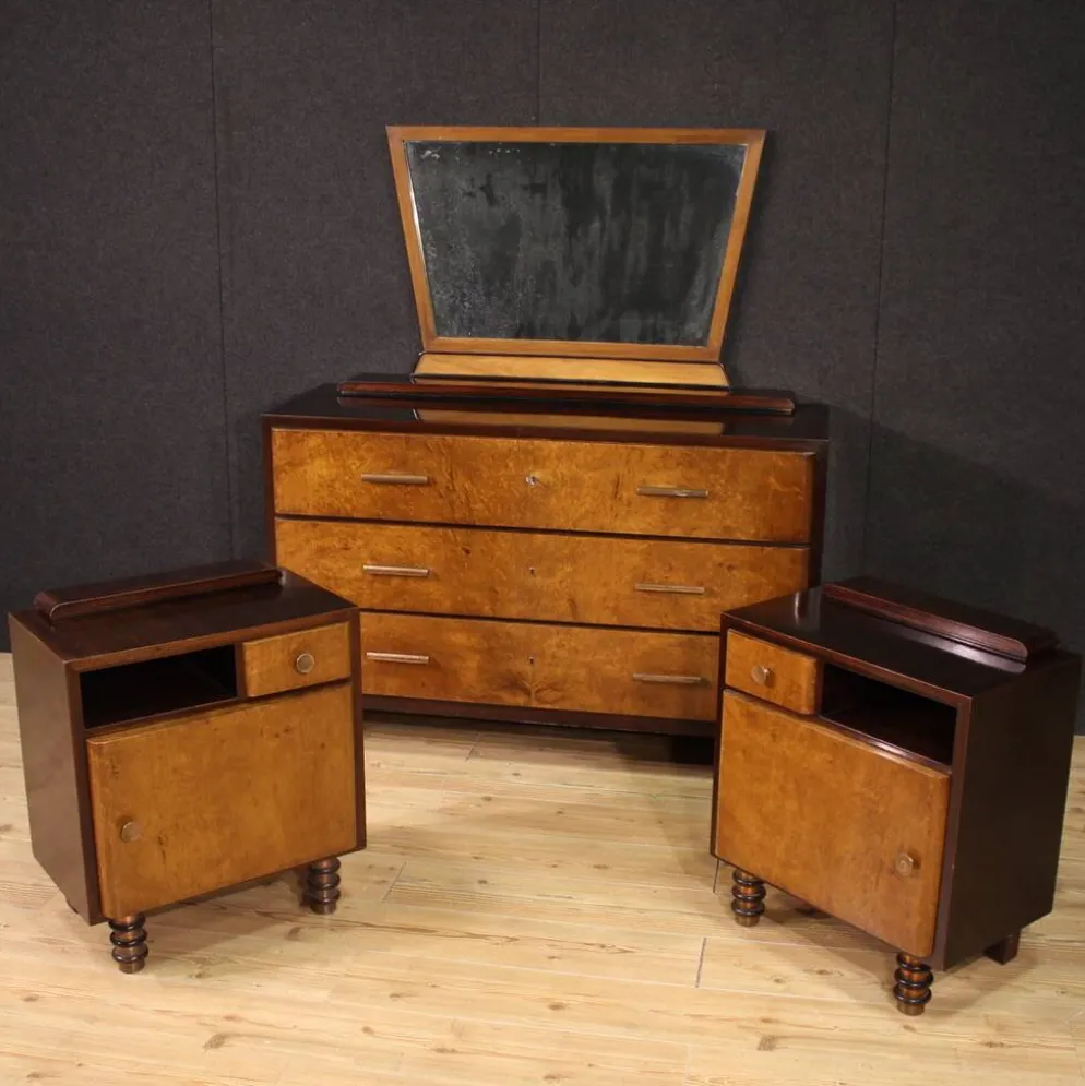Commode italienne avec miroir des années 1960