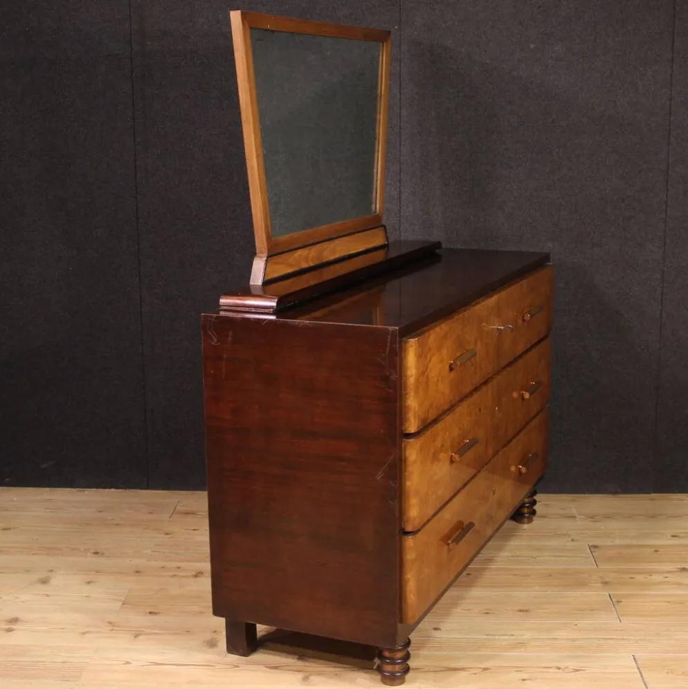 Commode italienne avec miroir des années 1960