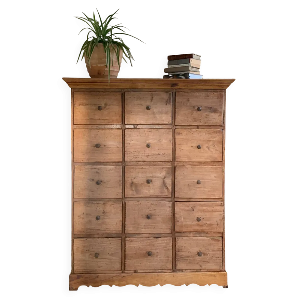 Commode, meuble de mercerie, de métier vintage