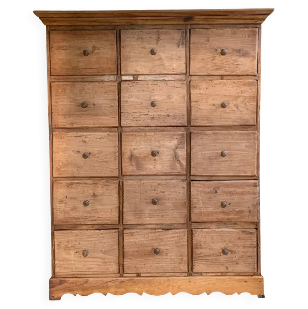 Commode, meuble de mercerie, de métier vintage