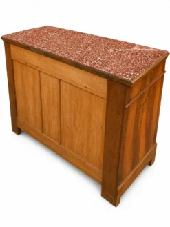 Commode Néo-Renaissance Henri II avec marbre rouge
