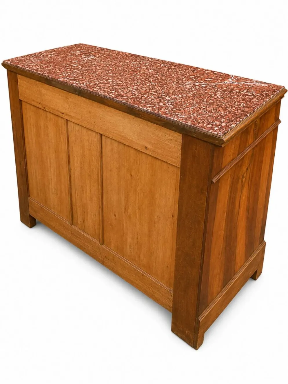 Commode Néo-Renaissance Henri II avec marbre rouge