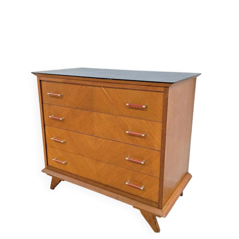 Commode poignées bakélite rouge