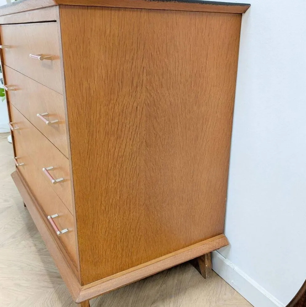 Commode poignées bakélite rouge