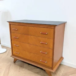Commode poignées bakélite rouge
