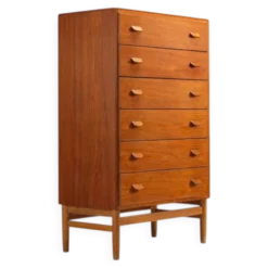 Commode Poul M. Volther modèle F17 en teck et chêne FDB Møbler Danemark 1960