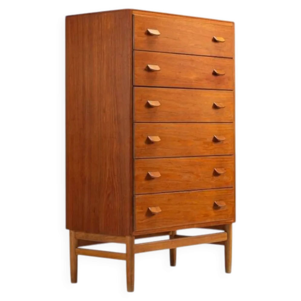 Commode Poul M. Volther modèle F17 en teck et chêne FDB Møbler Danemark 1960