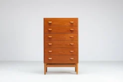 Commode Poul M. Volther modèle F17 en teck et chêne FDB Møbler Danemark 1960