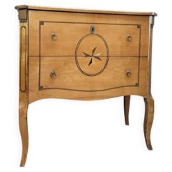 Commode sauteuse en merisier d’époque transition xviii eme siècle