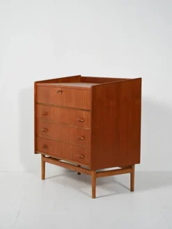 Commode scandinave en teck, années 1950/60
