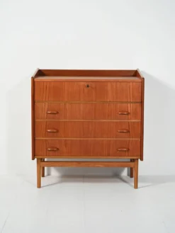 Commode scandinave en teck, années 1950/60