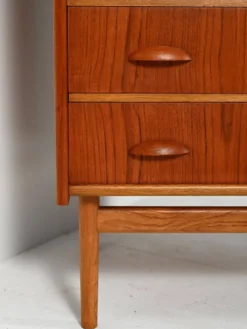 Commode scandinave en teck, années 1950/60