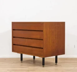 Commode scandinave en teck à quatre tiroirs – 1970