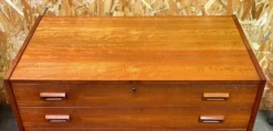 Commode scandinave en teck vintage années 60